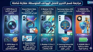 أفضل هواتف الفئة المتوسطة 2026