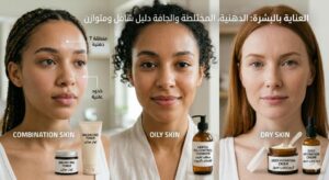 صورة توضح أنواع البشرة