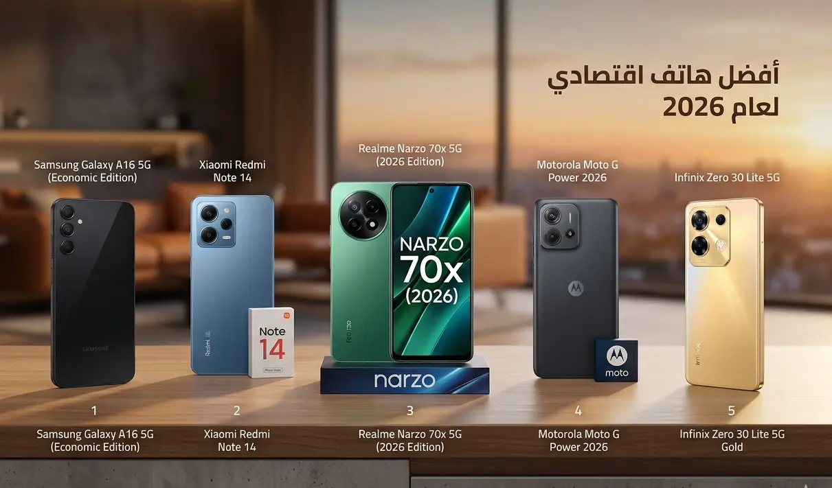 أفضل هواتف الفئة الاقتصادية لعام 2026
