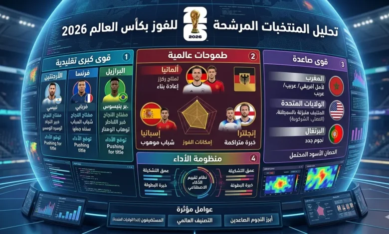 المنتخبات المرشحة للفوز بكأس العالم 2026