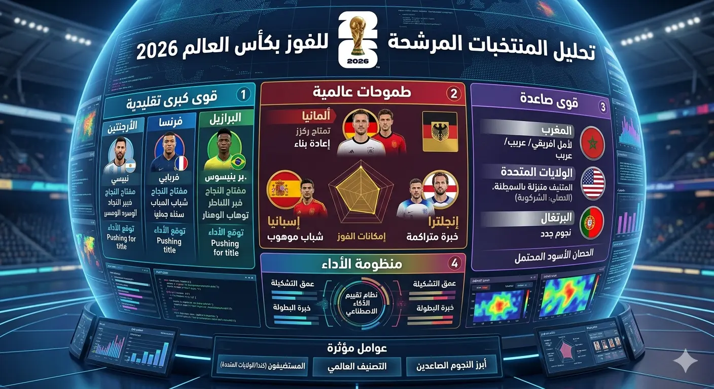 المنتخبات المرشحة للفوز بكأس العالم 2026