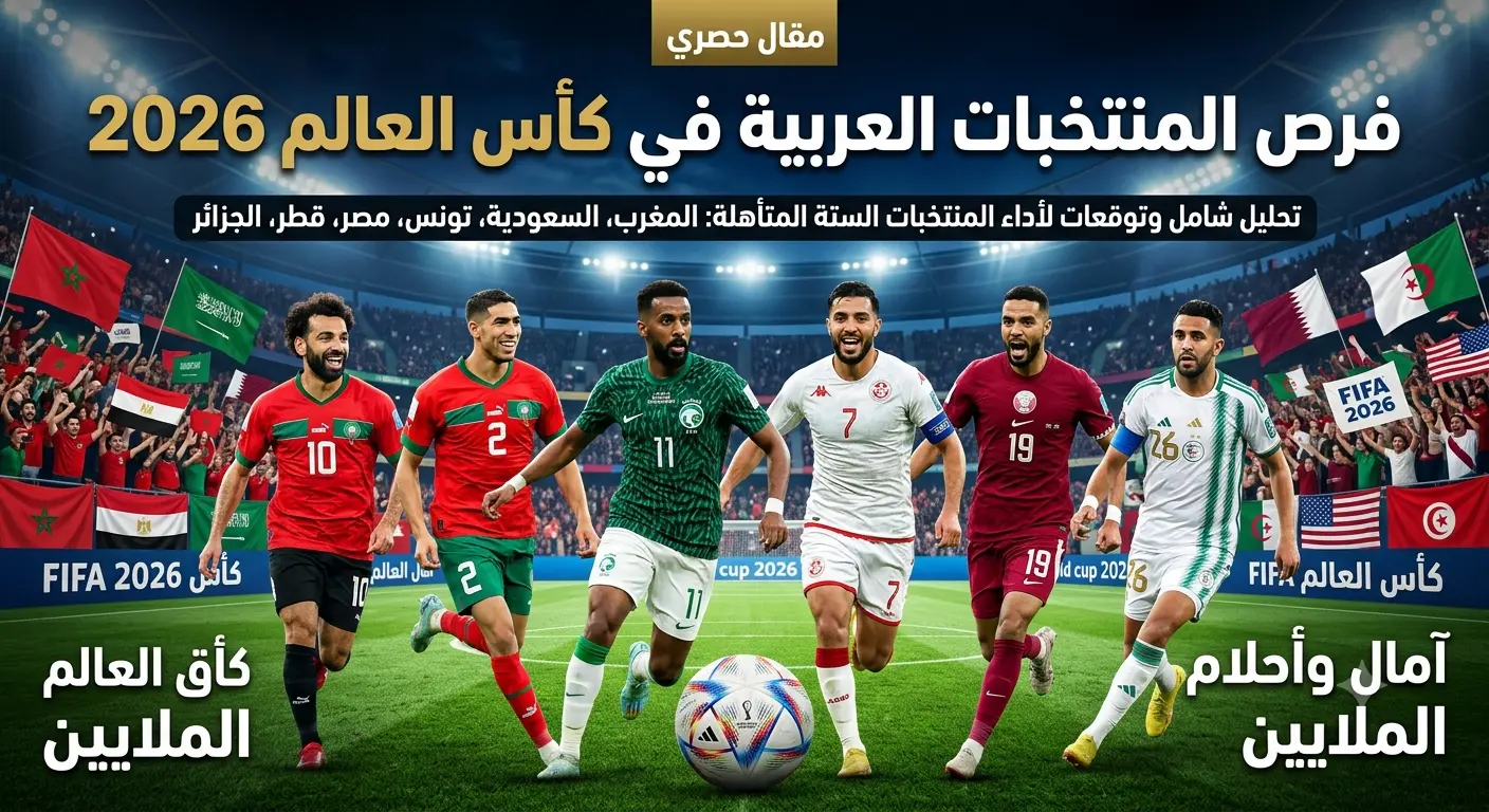 فرص المنتخبات العربية في كأس العالم 2026