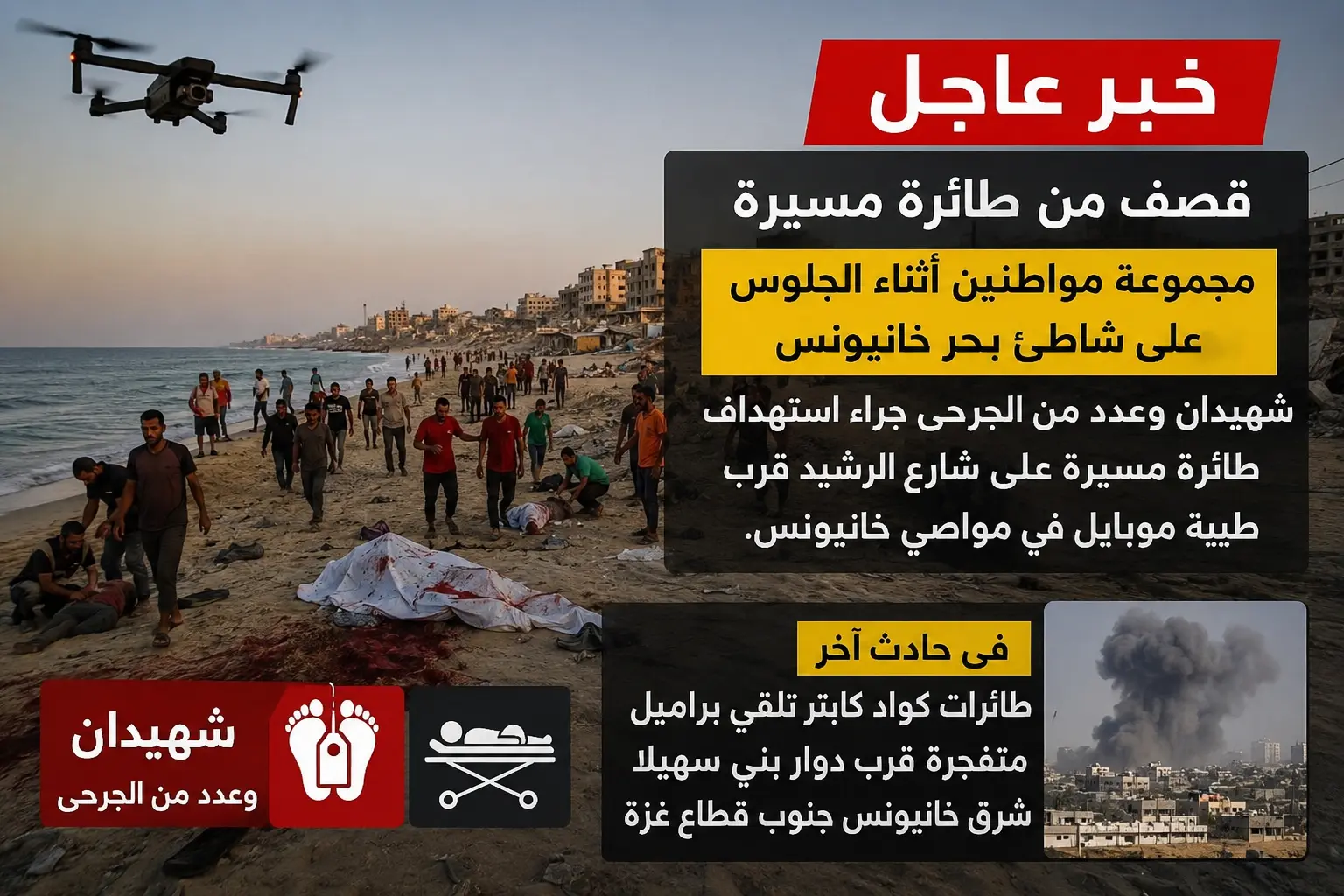 قصف خانيونس اليوم