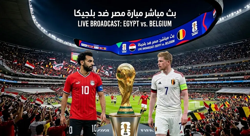 مباراة مصر وبلجيكا بث مباشر