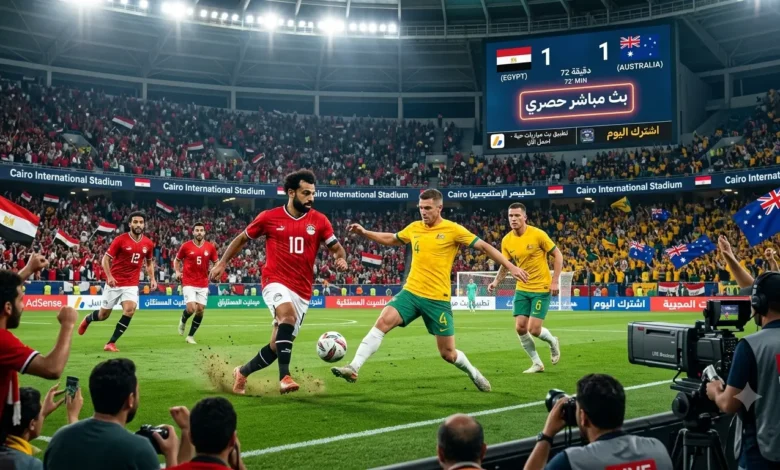 مباراة مصر واستراليا بث مباشر