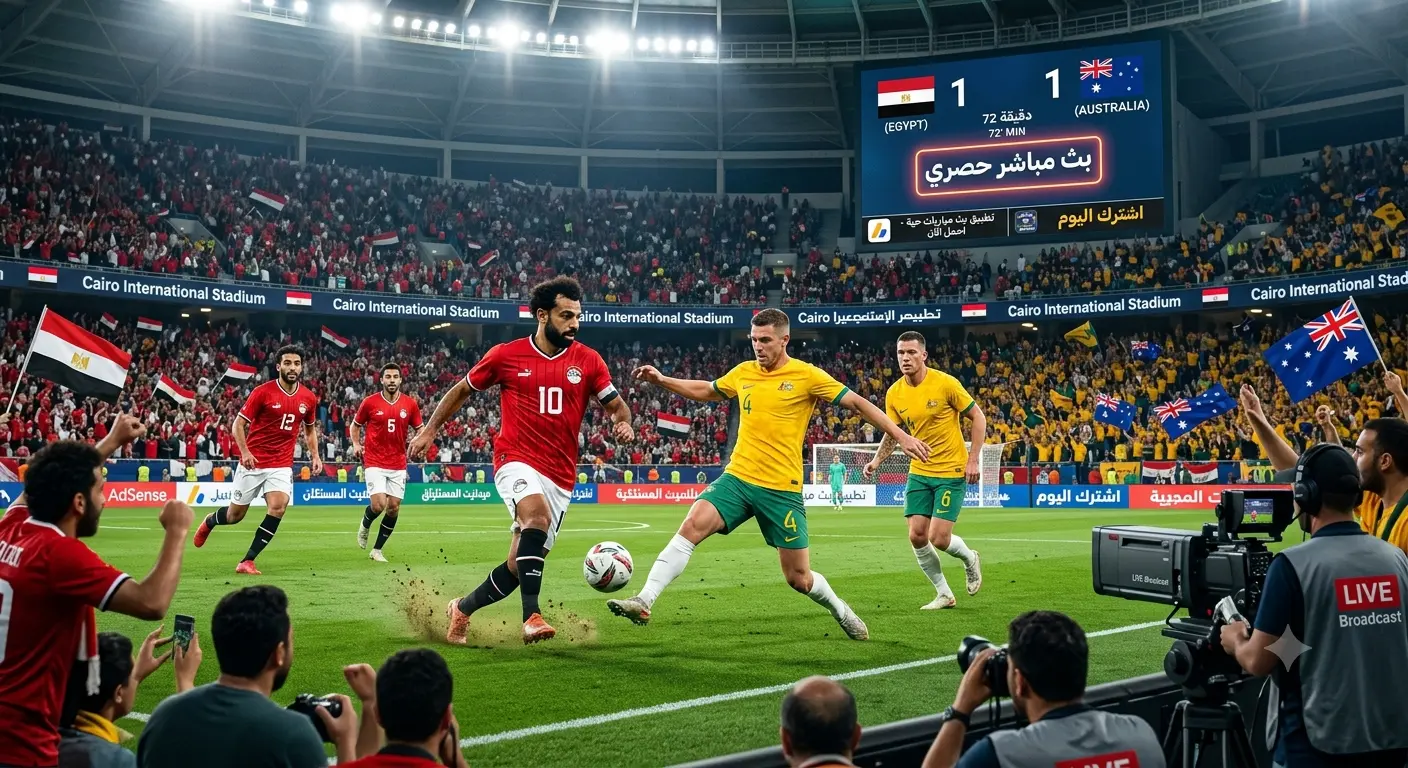 مباراة مصر واستراليا بث مباشر